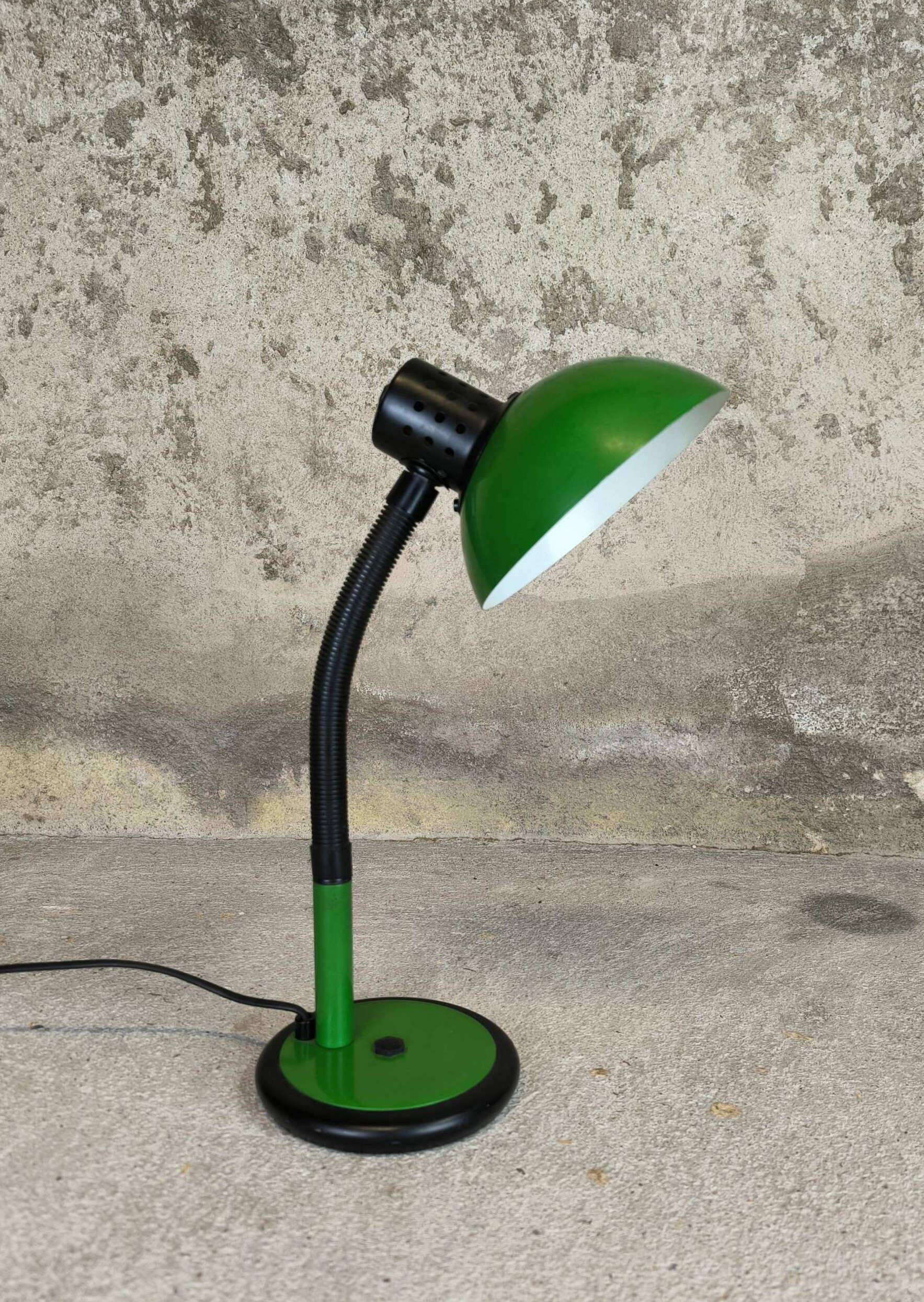 Vintage green Aluminor desk lamp