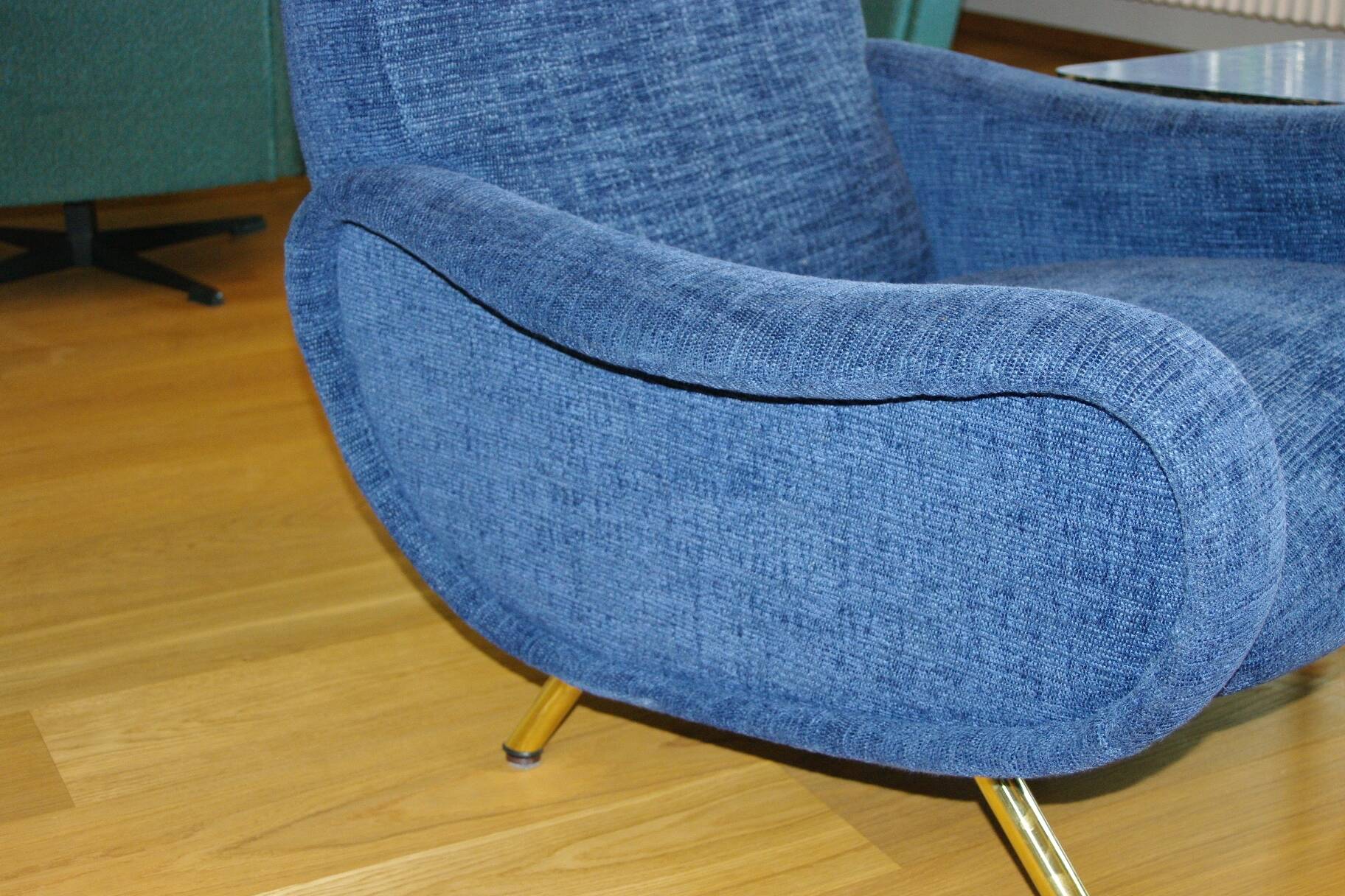 Pair of vintage armchairs by marc zanuso for arflex 1950