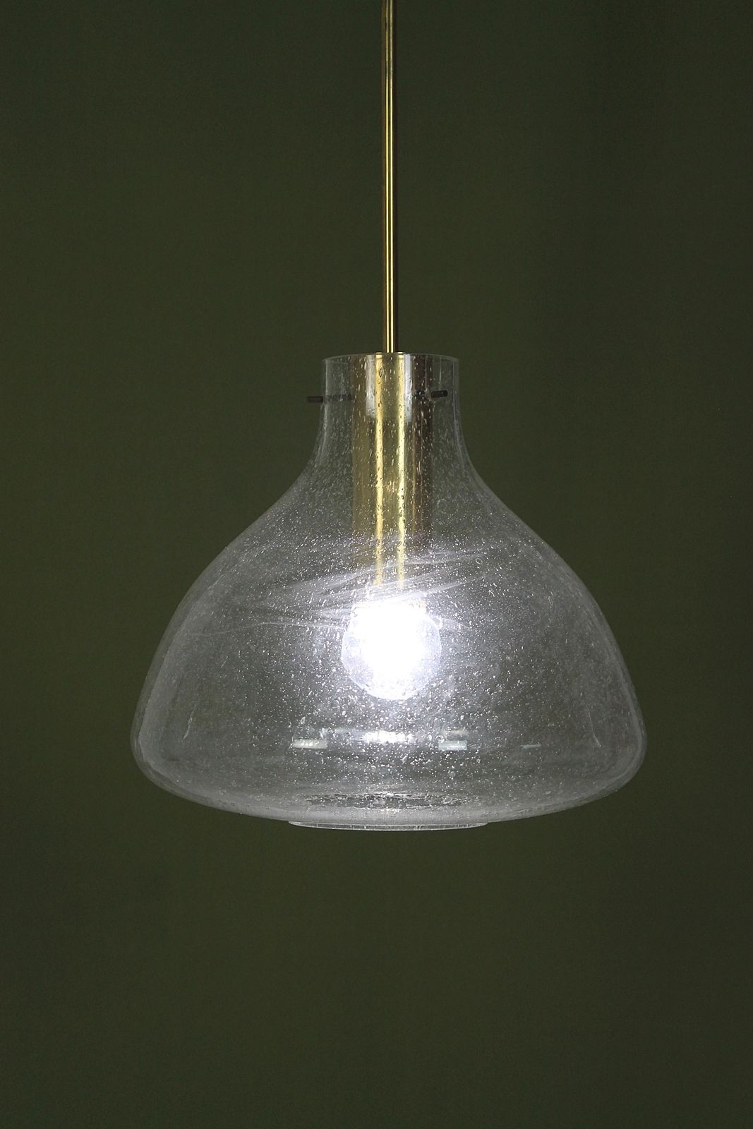 Midcentury Pendant Light by Glashütte Limburg Germany, 1970s