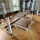 1970s dining room set in plexiglass, chrome and glass – ta