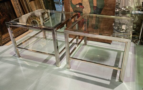 Paire de bouts de canapé ou tables d’appoint, Maison Charles, France