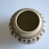 Vase en grès signé céramiste à identifier