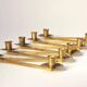 Lars Holmstrom Margareta brass candlestick for Arvika 11 candles 1940s