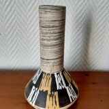 West Germany graphic ceramic vase, circa 1970