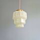 Art Deco skyscraper pendant light in speckled glass, 1920s-30s