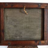 Antique landscape painting / framed oil painting of countryside landscape.