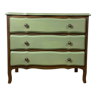 Vintage chest of drawers 3 drawers in restored wood with Libéron paint