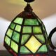 Ancienne Lampe Arts & Crafts cf. Tiffany Fer forgé et vitrail