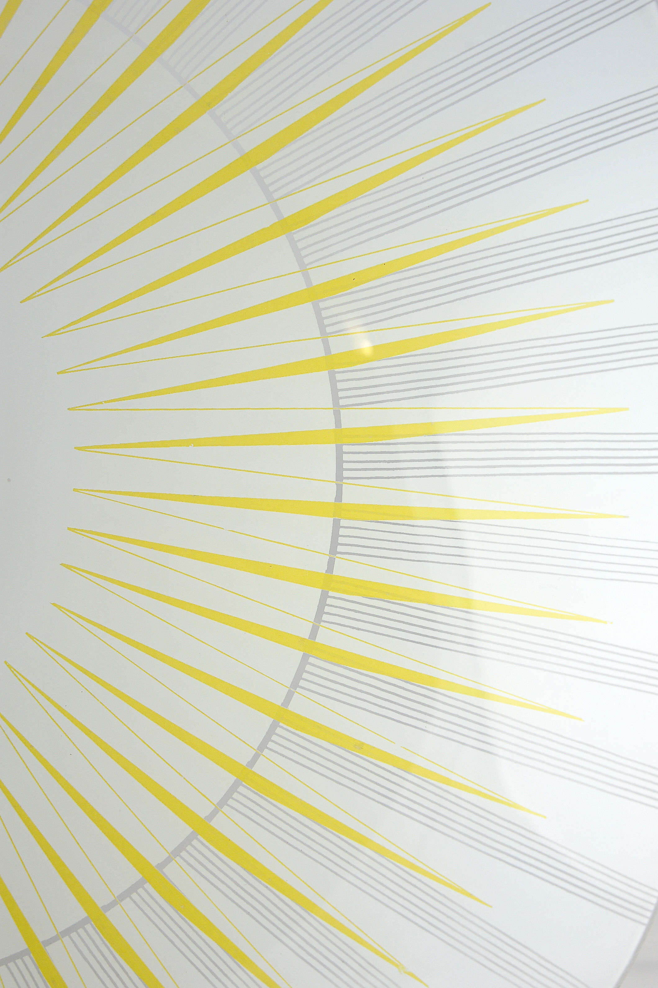 Hanging lamp glass and brass  60s vintage