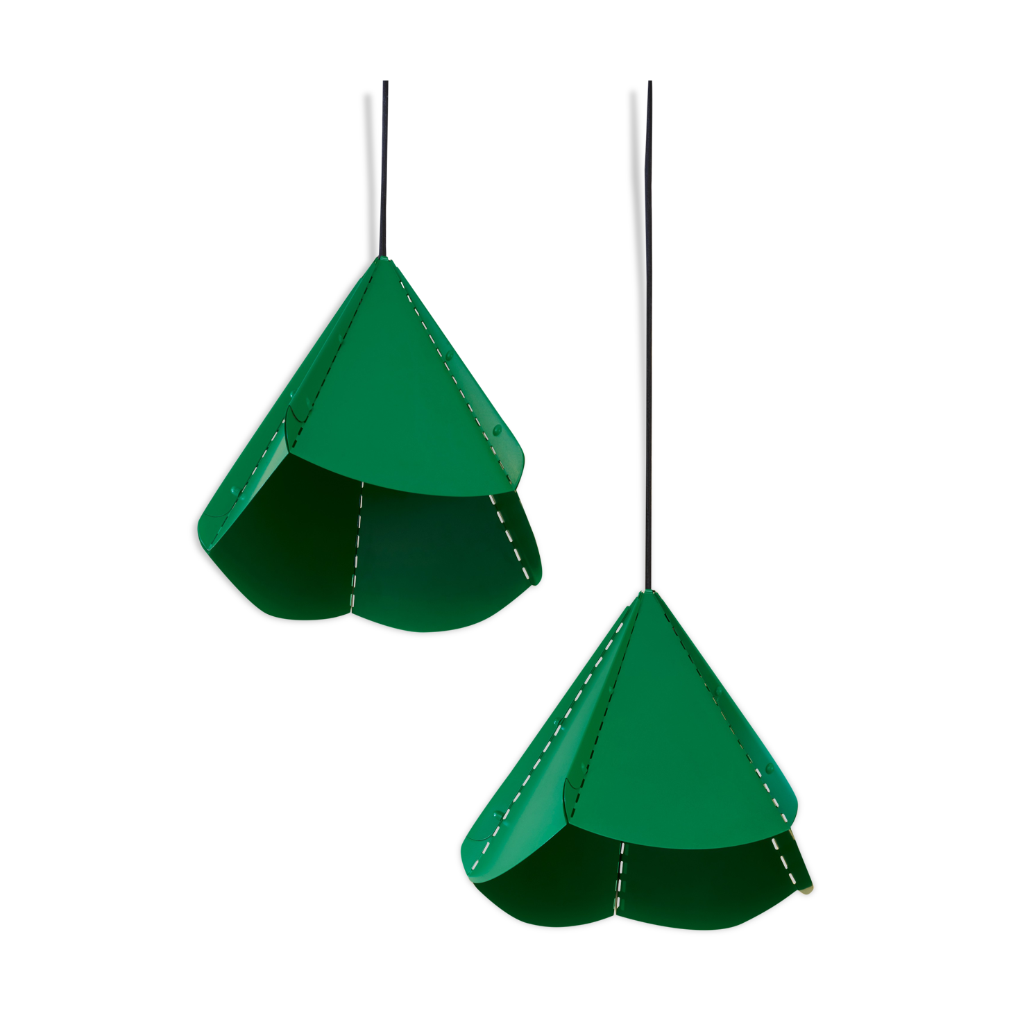 Lampe de suspension  origami vert