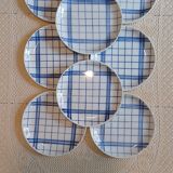 Set of 8 Moulins des Loups flat plates