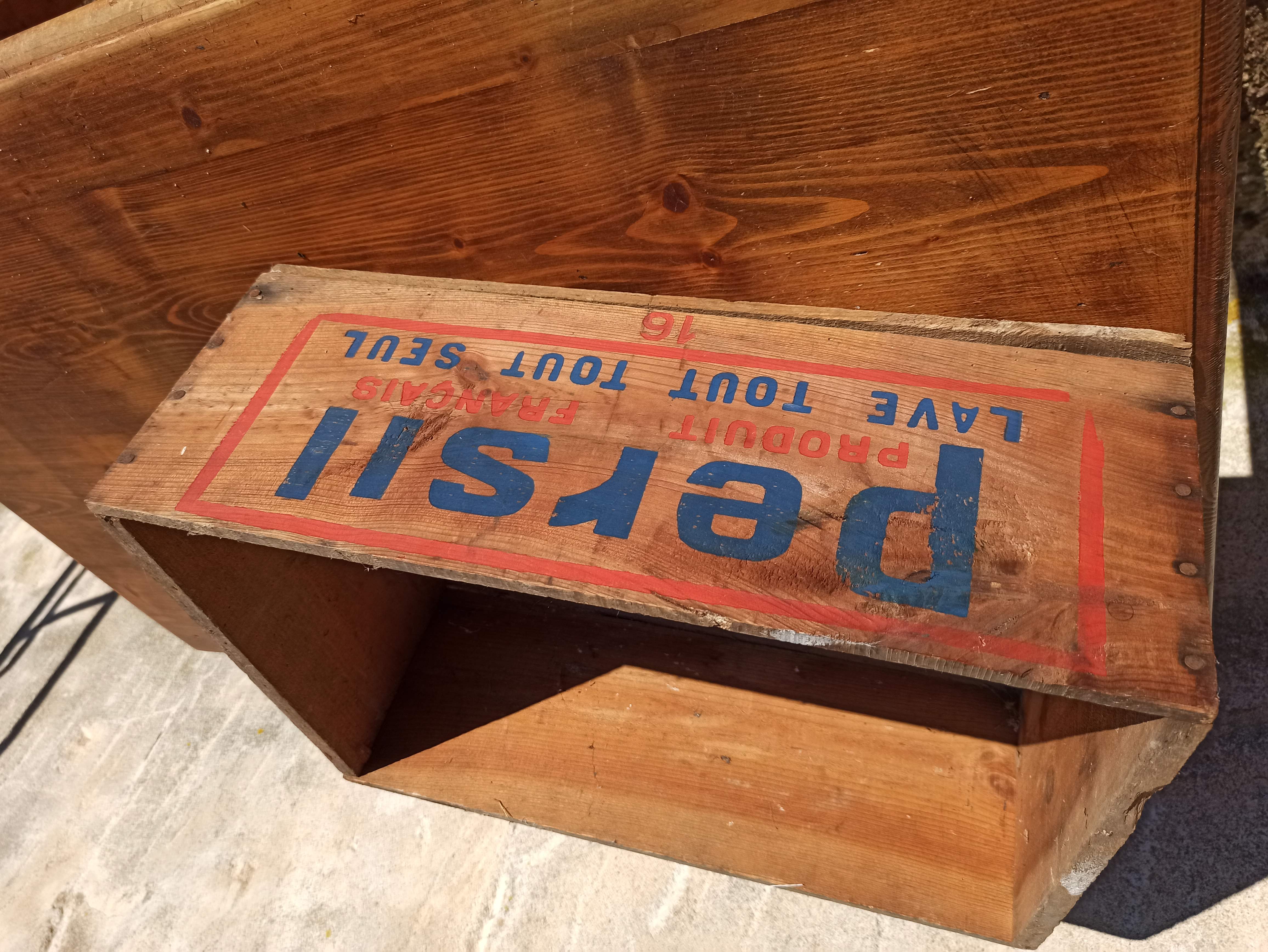 Wooden advertising parsley box