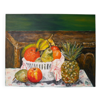 Tableau nature morte fruits