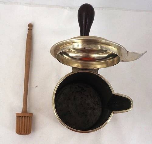 Christofle large chocolate pot marked with the shipping company Chargeurs Réunis.