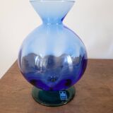 Blue and green vase from Cristalleria Etruria