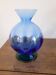 Blue and green vase from Cristalleria Etruria