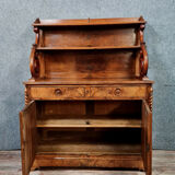 Vaisselier called Saint Hubert time Napoleon III in walnut bramble