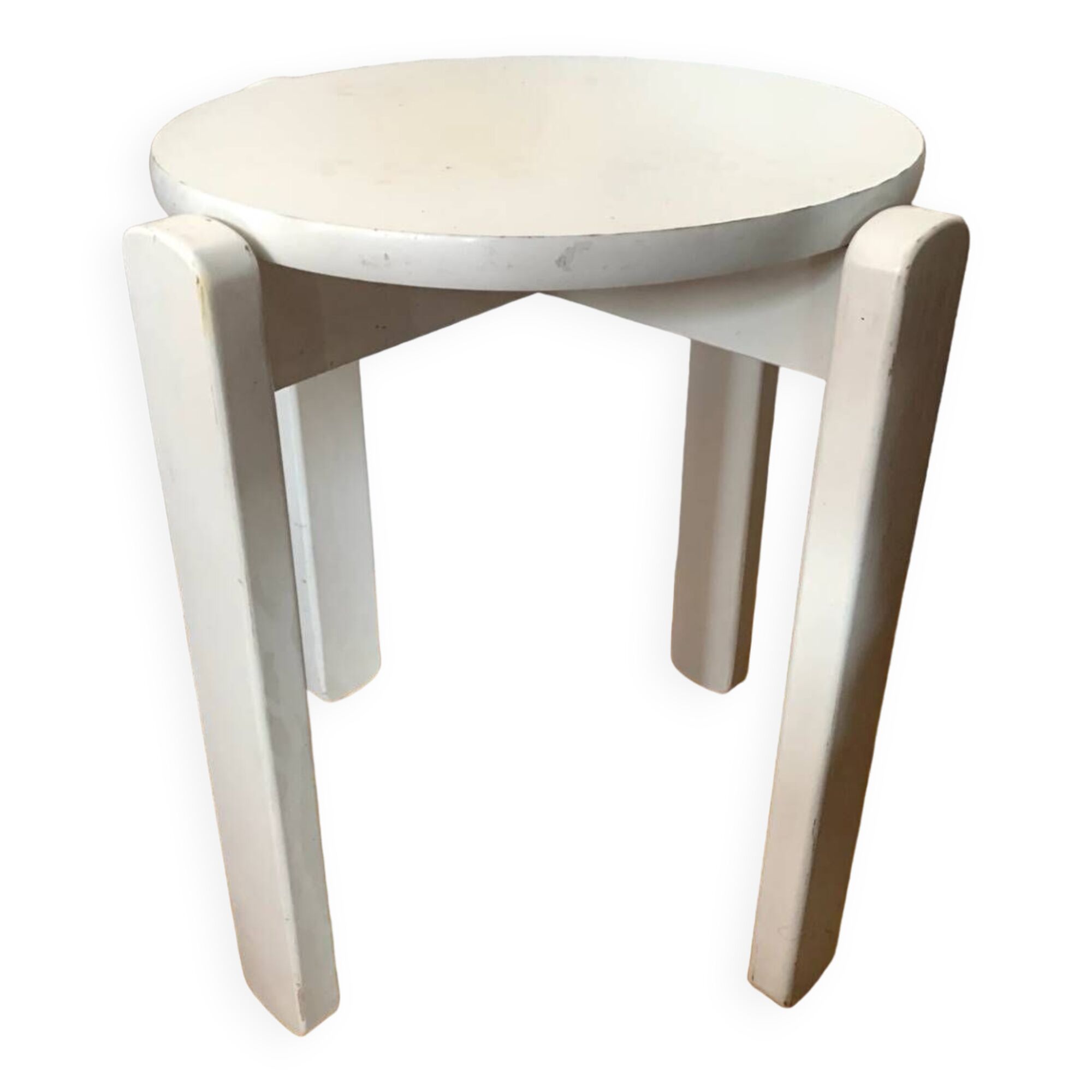 White lacquered stool