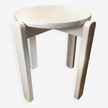 Tabouret laqué blanc