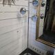 Vintage eyeball floor lamp with tulip base in chromed metal