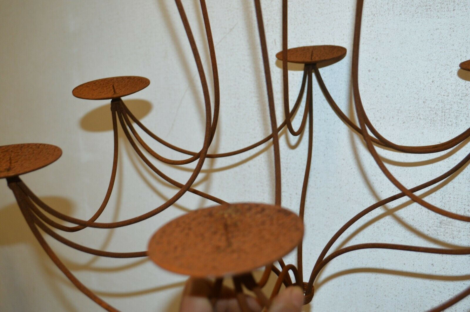 Wrought-iron candle chandelier