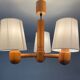 70’s Scandinavian pine wood chandelier