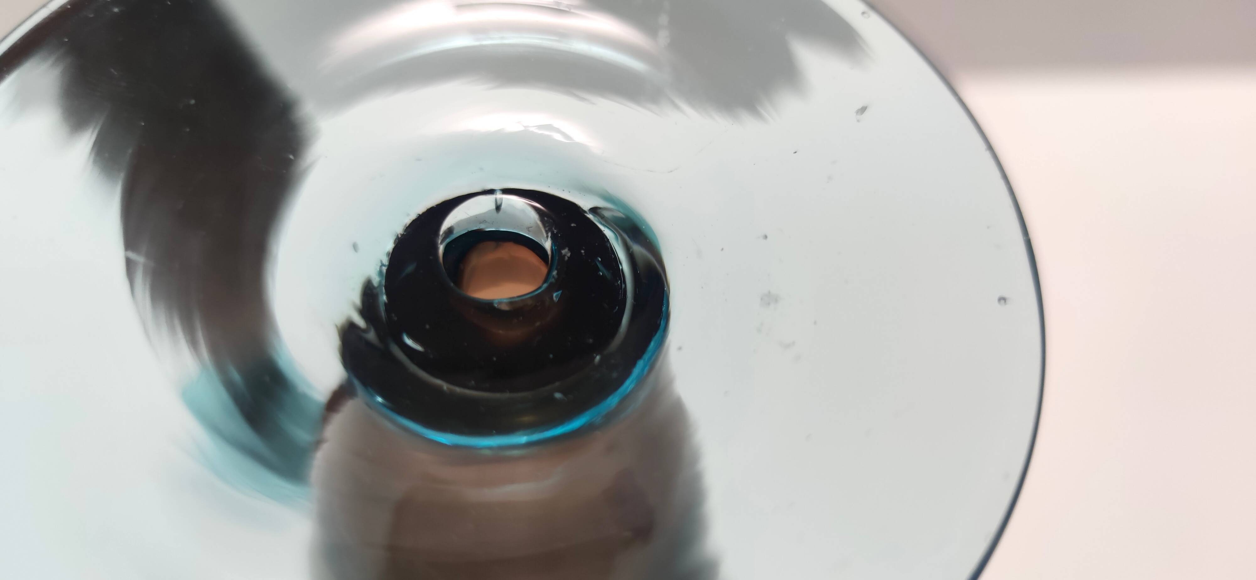 Pair of Brown and Aquamarine Murano Glass Candleholders, Italy