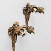 Pair of old French bronze wall lights from the beginning of the 20th century.