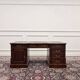 Classic English Desk with Black Leather