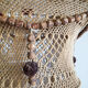 Hanging in macramé and vintage wool, 70s