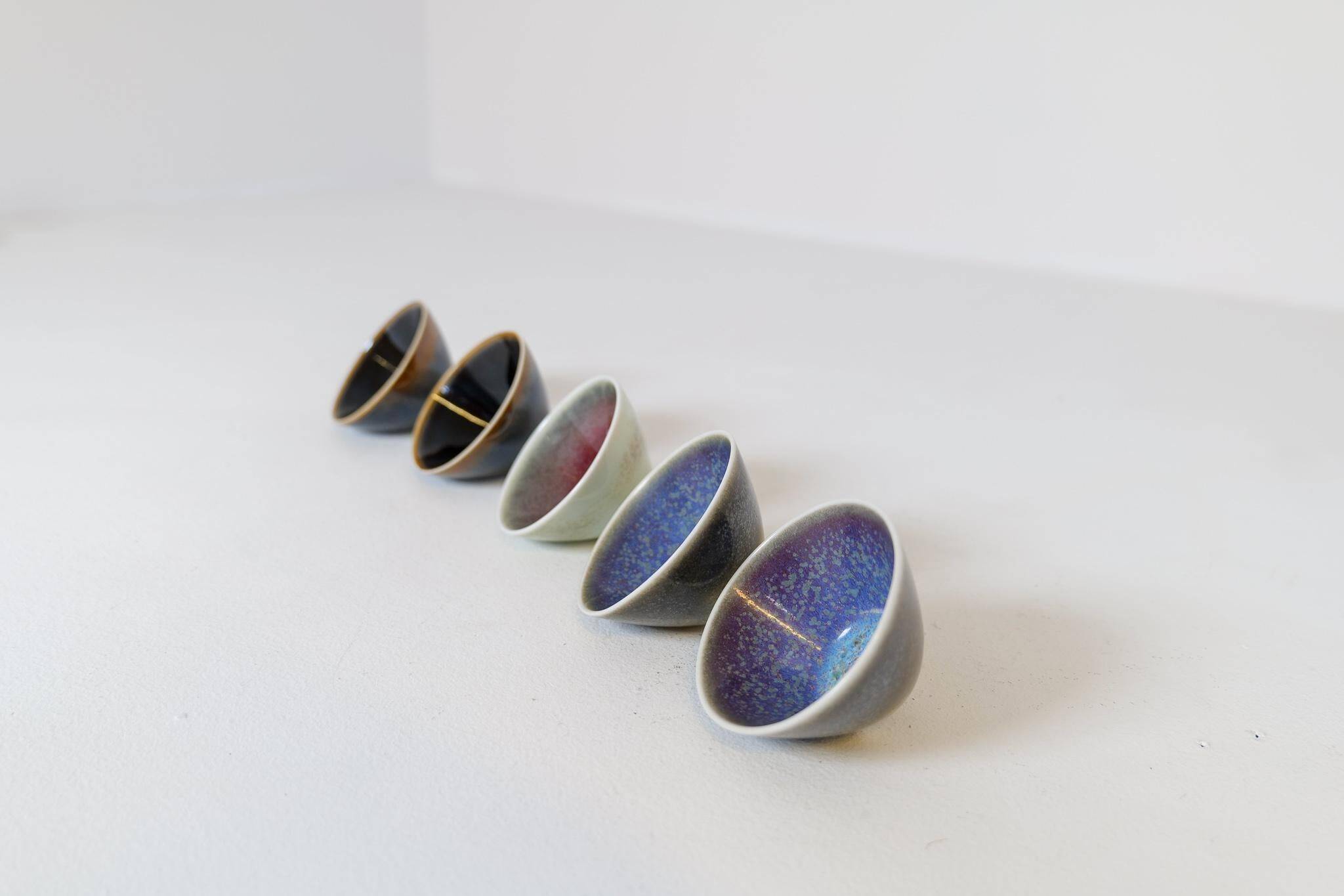 Mid-century modern set of 5 small bowls Rörstrand Carl Harry Stålhane, Sweden