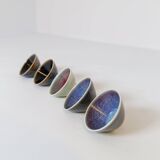 Mid-century modern set of 5 small bowls Rörstrand Carl Harry Stålhane, Sweden