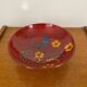 Signed red flower bird cup