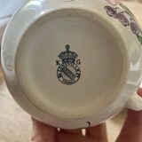 Two luneville cups with saucer