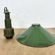 Industrial green enamel military pendant lamp with cast aluminium top, 1960s