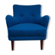 Danish designed armchair, wool, beech, completely renovated