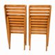 Set of 2 folding garden scissors chairs, in vintage design wood.