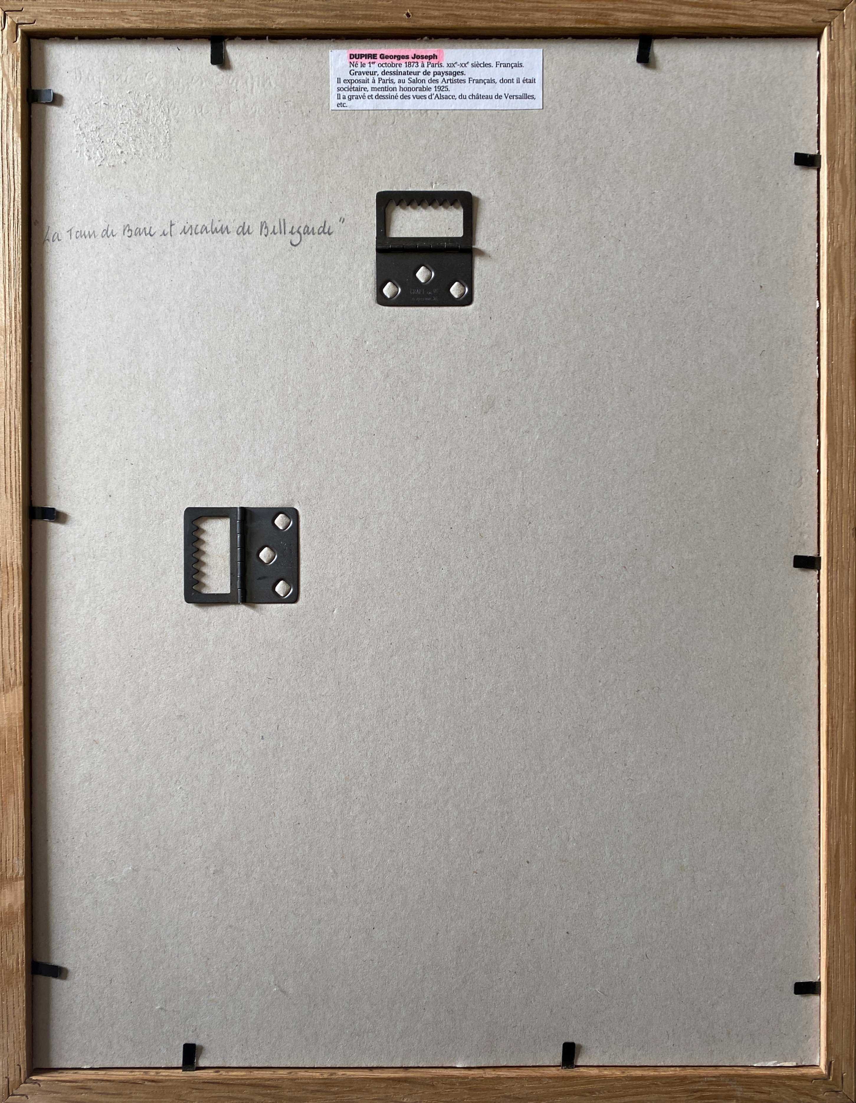 Painting Georges Joseph DUPIRE (1873-?) Palace of the Dukes Dijon Tour of Bare