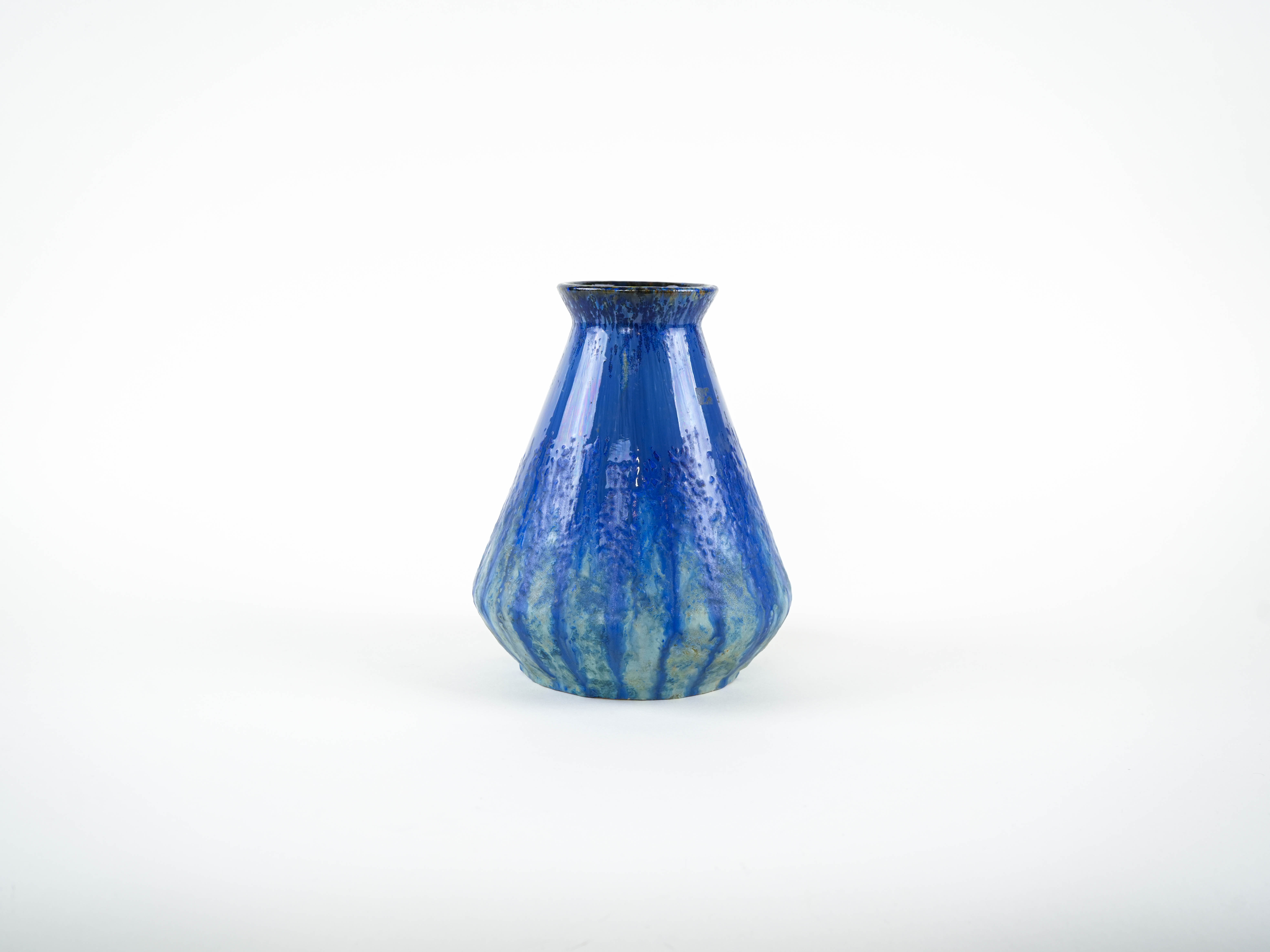 Blue ceramic vase, Danish design, 1960s, made in Denmark