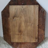 Bevelled handmade mirror in old repulsed copper - 54x45cm