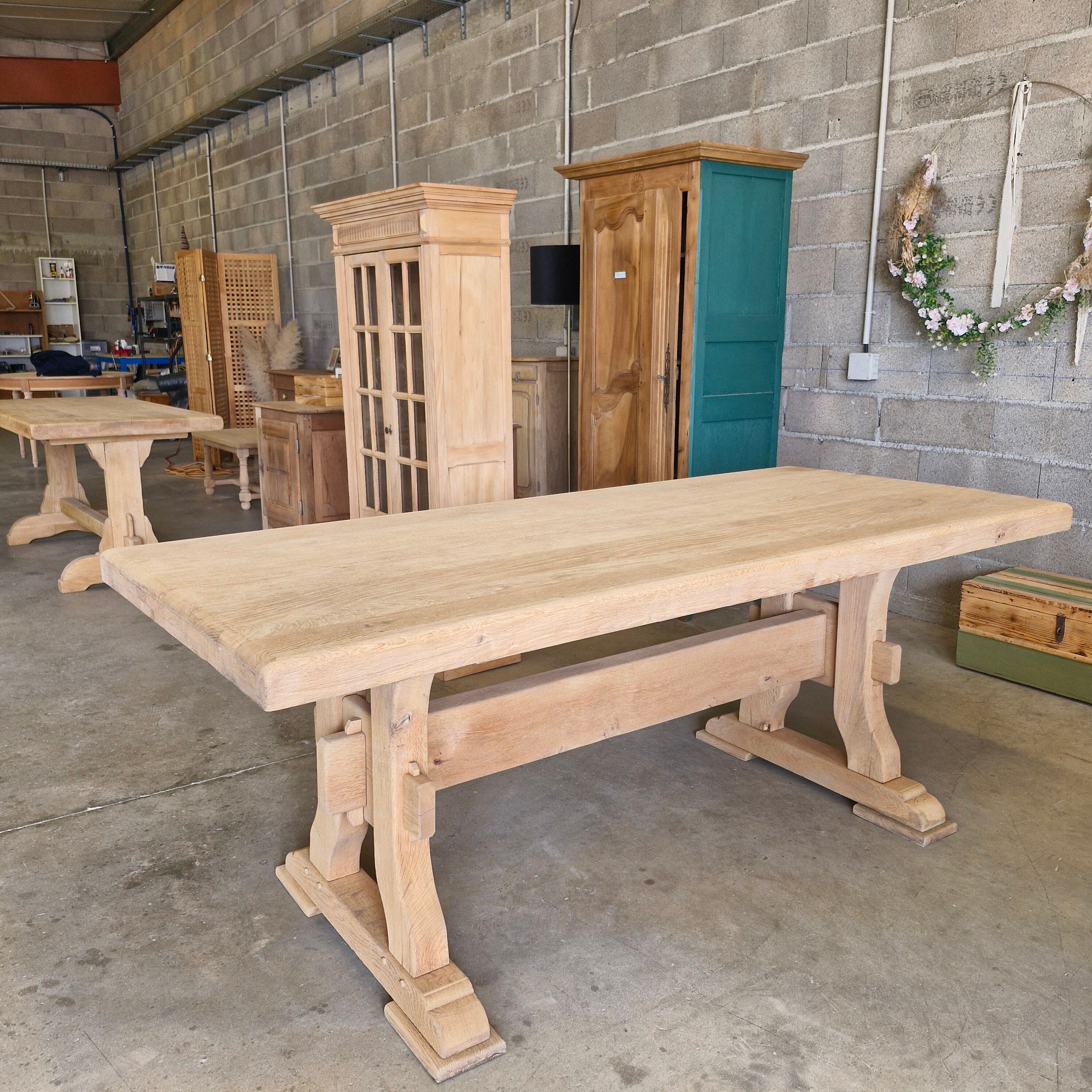 Monastery farmhouse table sandblasted