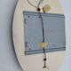 Designer mirror with its Italian pink glass sconces Veca vintage 1970.