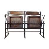 Fauteuil banc de cinéma 2 places avec plaques numérotés — 1930