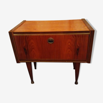 Table de chevet vintage en bois laqué