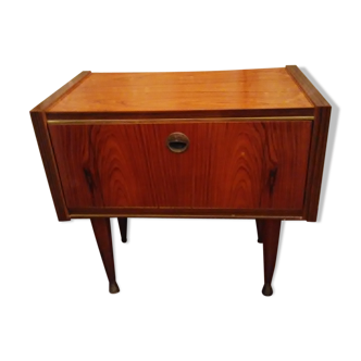 Table de chevet vintage en bois laqué