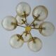 Large Vintage Bubble Glass Pendant Light