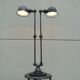 Vintage Jielde Floor Lamp Double Graphite Industrial 4 arms by Jean Louis Domecq France 1960