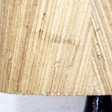 Beautiful ceramic table lamp and 60s straw