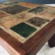 Brutalist Rustic Slate Tile & Oak Coffee Table, Belgium, 1960s