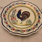 Plate faience henriot quimper model oq blue